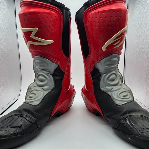 Alpinestars SMX Plus Mens Size 11.5 Red Black Motorcycle Boots Track Racing main image 9